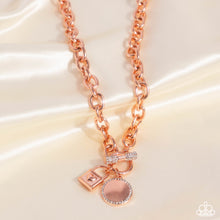 Load image into Gallery viewer, Locked Lady - Copper Paparazzi Accessories