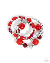 Load image into Gallery viewer, Defaced Dare - Red Paparazzi Accessories