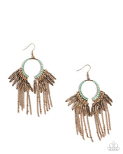Load image into Gallery viewer, Free-Spirited Fringe - Green Paparazzi Accessories