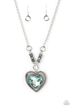 Load image into Gallery viewer, Heart Full of Fabulous - Blue-Paparazzi Accessories - VJ Bedazzled Jewelry