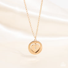 Load image into Gallery viewer, Heart Full of Faith - Gold - Paparazzi Accessories - VJ Bedazzled Jewelry