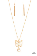 Load image into Gallery viewer, Gives Me Butterflies - Gold - Paparazzi Accessories - VJ Bedazzled Jewelry