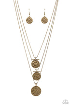 Load image into Gallery viewer, Dizzying Discs - Brass- Paparazzi Accessories - VJ Bedazzled Jewelry