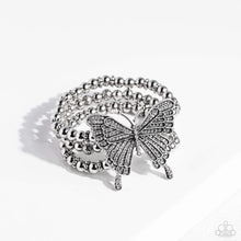 Load image into Gallery viewer, First WINGS First - White Paparazzi Accessories - VJ Bedazzled Jewelry