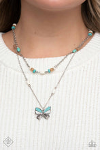 Load image into Gallery viewer, Free-Spirited Flutter - Blue Paparazzi Accessories - VJ Bedazzled Jewelry