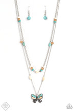 Load image into Gallery viewer, Free-Spirited Flutter - Blue Paparazzi Accessories - VJ Bedazzled Jewelry