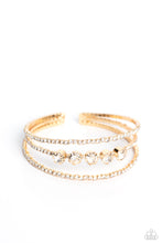 Load image into Gallery viewer, Lucid Layers - Gold - Paparazzi Accessories - VJ Bedazzled Jewelry
