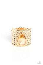 Load image into Gallery viewer, Singed Shape - Gold - Paparazzi Accessories - VJ Bedazzled Jewelry