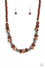 Load image into Gallery viewer, Warped Whimsicality - Brown Paparazzi Accessories - VJ Bedazzled Jewelry
