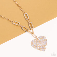 Load image into Gallery viewer, Roadside Romance - Gold Paparazzi Accessories - VJ Bedazzled Jewelry