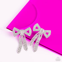 Load image into Gallery viewer, Just BOW With It - White Paparazzi Accessories - VJ Bedazzled Jewelry