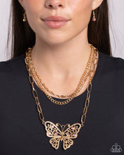 Load image into Gallery viewer, Winged Wonder - Gold Paparazzi Accessories