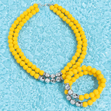 Load image into Gallery viewer, Summer Splash - Yellow - Paparazzi Accessories - VJ Bedazzled Jewelry