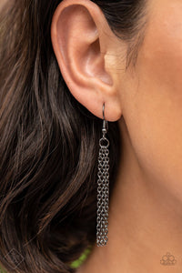 3-D Drama - Black- Paparazzi Accessories - VJ Bedazzled Jewelry