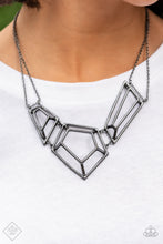 Load image into Gallery viewer, 3-D Drama - Black- Paparazzi Accessories - VJ Bedazzled Jewelry
