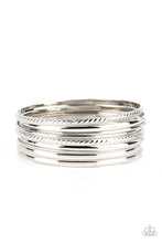 Load image into Gallery viewer, Stackable Shimmer - Silver Bracelet Paparazzi Accessories
