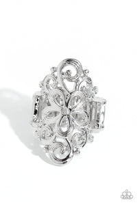Fantastically Floral - Silver Paparazzi Accessories