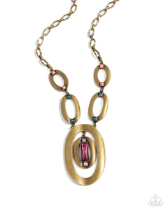 OVAL the Top - Brass Paparazzi Accessories