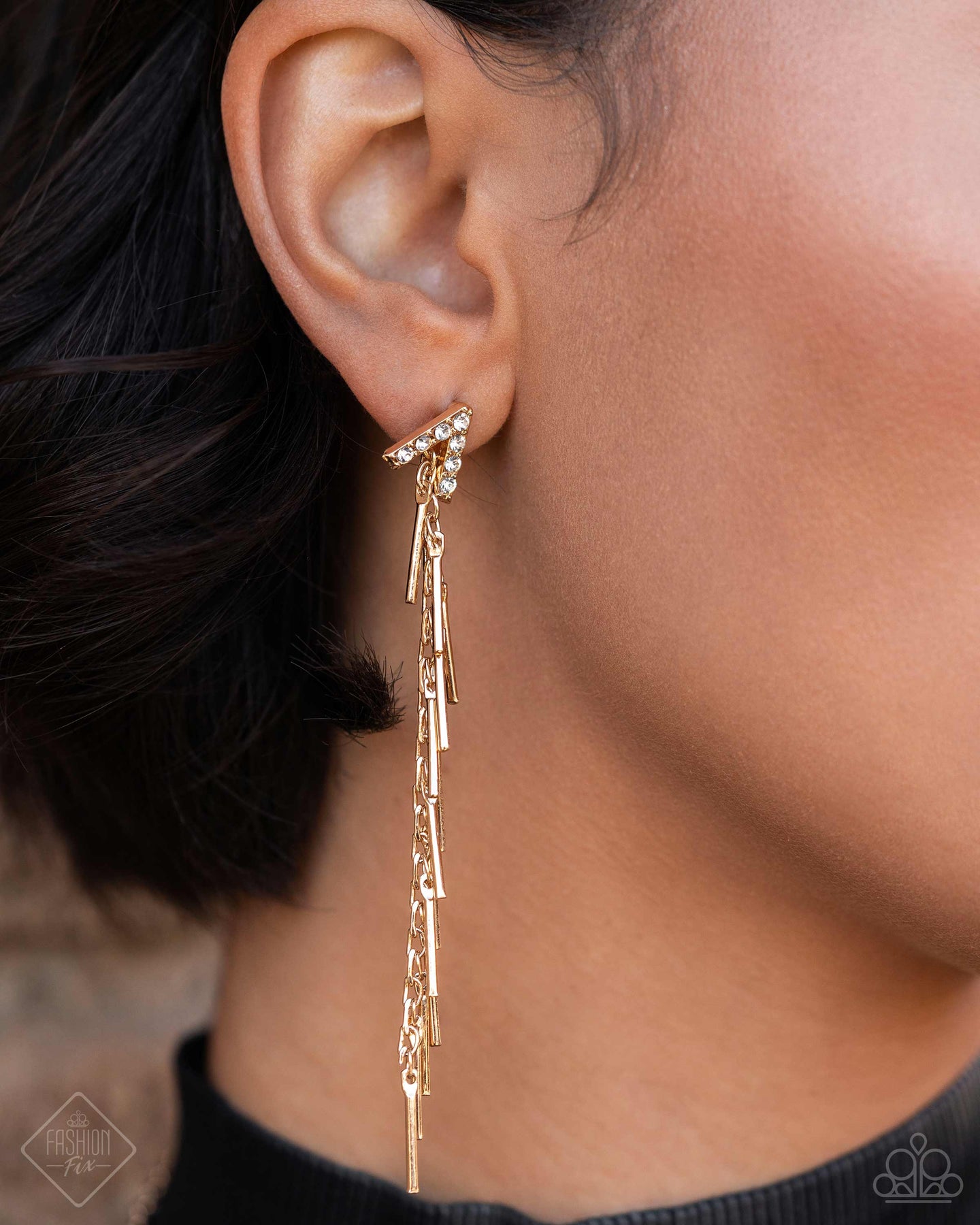Linear Landmark - Gold Paparazzi Accessories