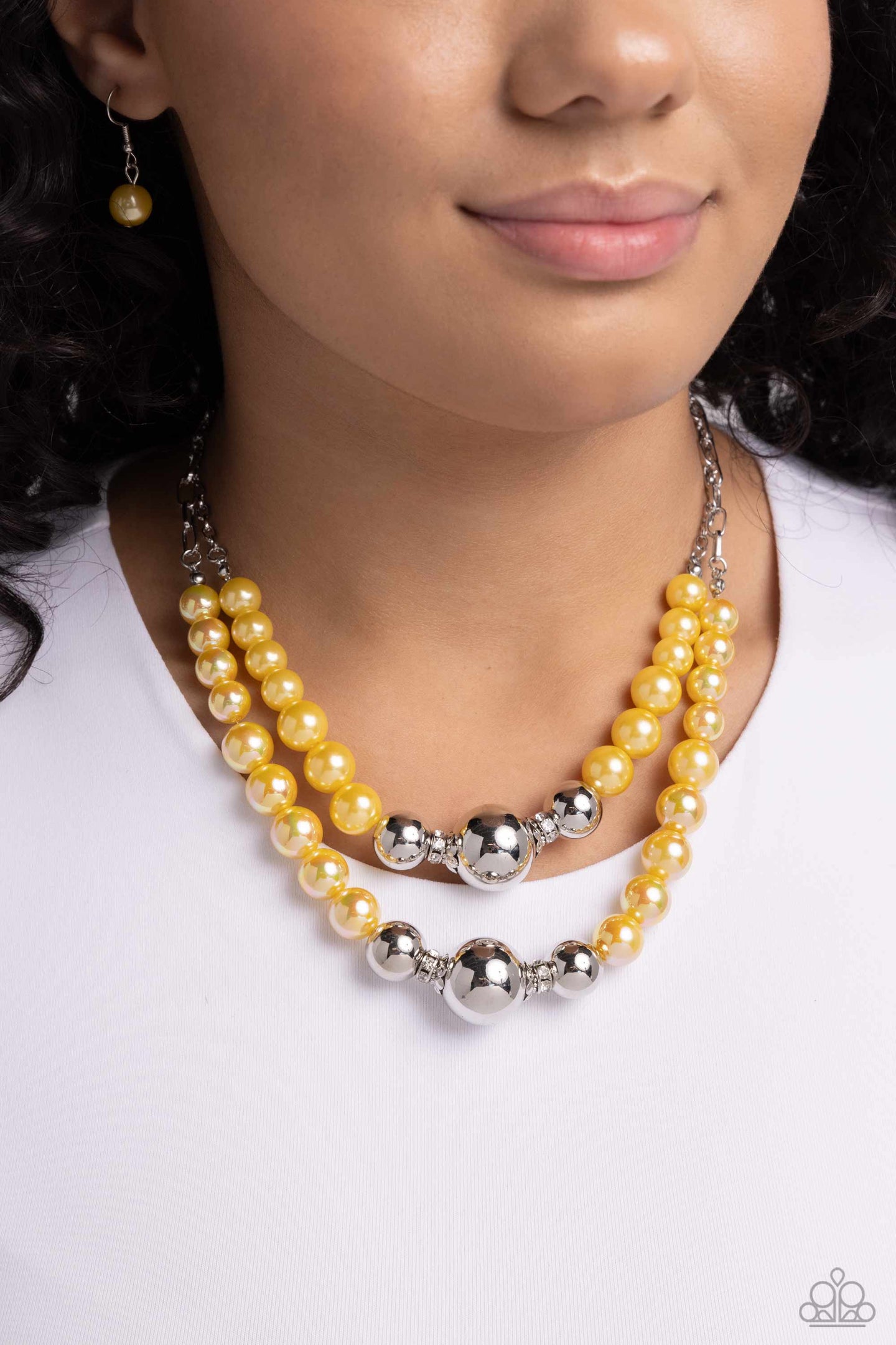 Ballroom Balance - Yellow Paparazzi  Accessories