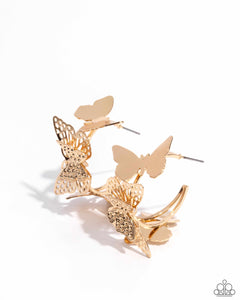 No WINGS Attached - Gold Paparazzi Accessories