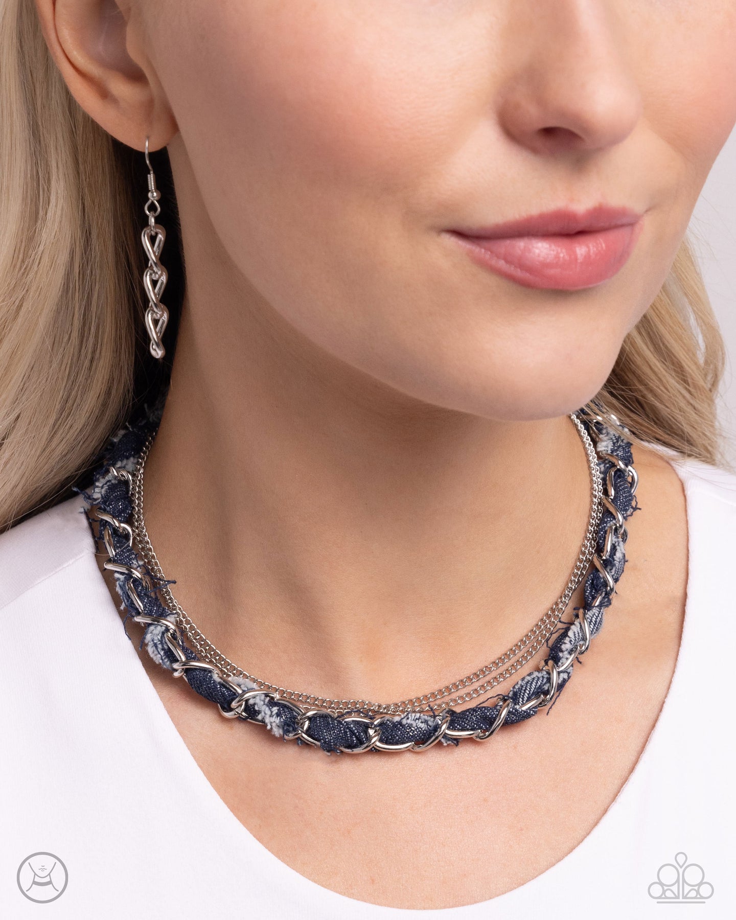 Denim Danger - Silver Paparazzi Accessories