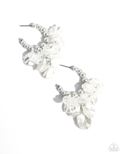Frilly Feature - White Paparazzi Accessories