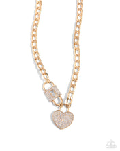 Load image into Gallery viewer, Lock Up Your Love - Gold Paparazzi Accessories
