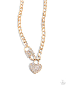 Lock Up Your Love - Gold Paparazzi Accessories