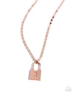 Locked Lesson - Copper Paparazzi Accessories