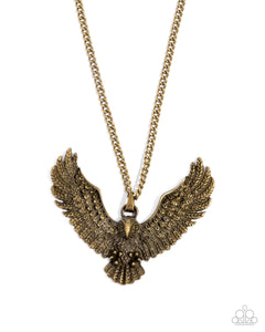 Edgy Eagle - Brass Paparazzi Accessories
