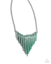 Load image into Gallery viewer, Fashionable Fringe - Green Paparazzi Accessories
