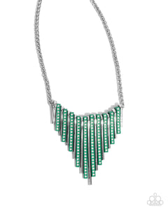 Fashionable Fringe - Green Paparazzi Accessories