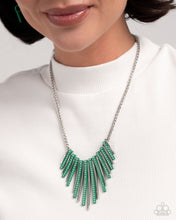 Load image into Gallery viewer, Fashionable Fringe - Green Paparazzi Accessories
