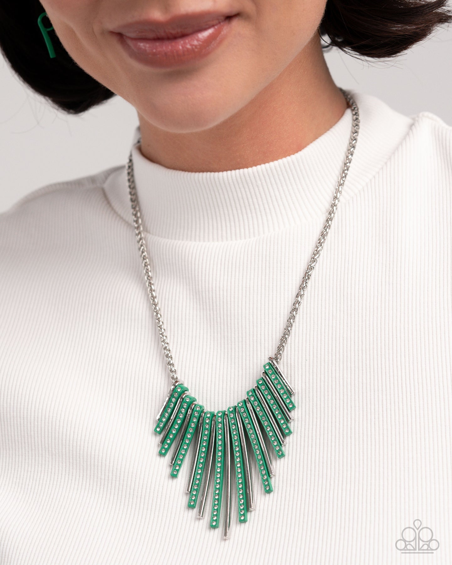 Fashionable Fringe - Green Paparazzi Accessories