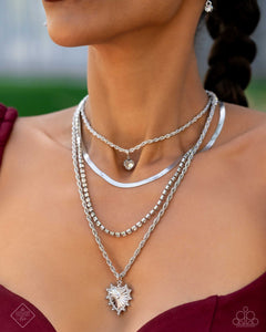 Excessive Embellishment - White Paparazzi Accessories