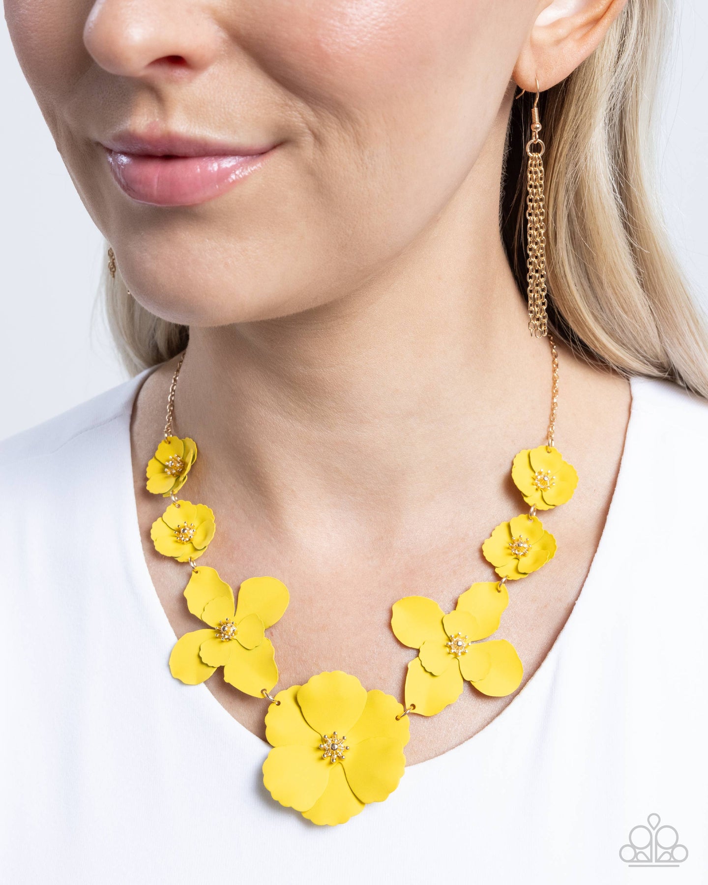 Arranged Aria - Yellow Paparazzi Accessories