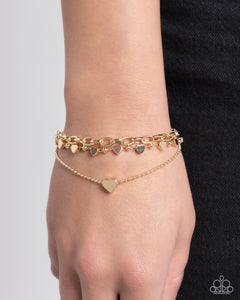 Endearing Ending - Gold Paparazzi Accessories