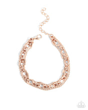 Load image into Gallery viewer, Chained Celebration - Rose Gold  Paparazzi Accessories
