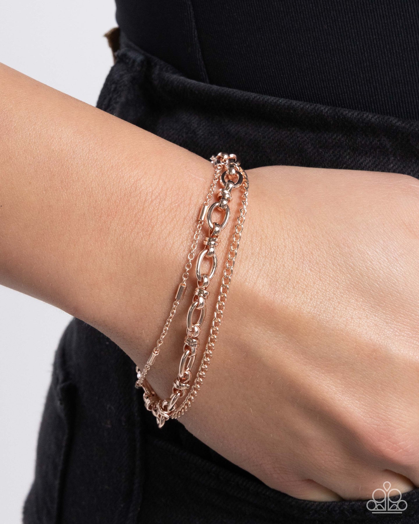 Chained Celebration - Rose Gold  Paparazzi Accessories