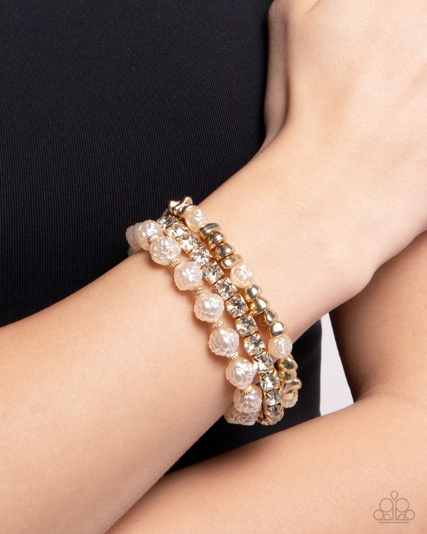 Fair Florals - Gold Paparazzi Accessories