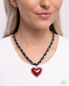 Austere Attraction - Red Paparazzi Accessories
