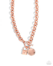 Load image into Gallery viewer, Locked Lady - Copper Paparazzi Accessories
