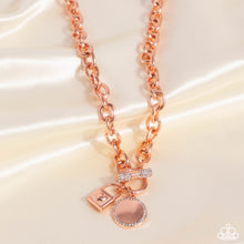 Load image into Gallery viewer, Locked Lady - Copper Paparazzi Accessories
