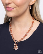 Load image into Gallery viewer, Locked Lady - Copper Paparazzi Accessories
