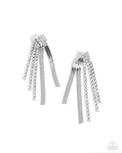 Dramatic Downpour - White Paparazzi Accessories