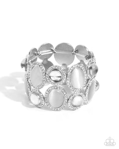 Affixed Appeal - White Paparazzi Accessories f