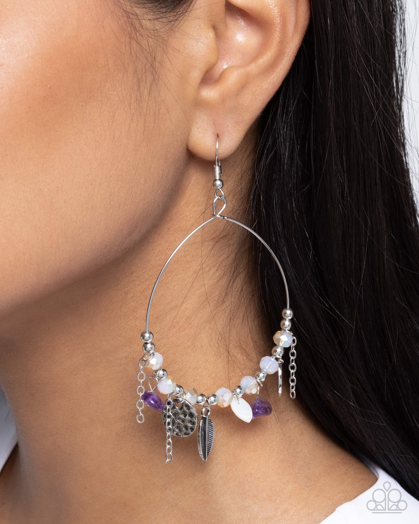 Feathered Fringe - Purple Paparazzi Accessories