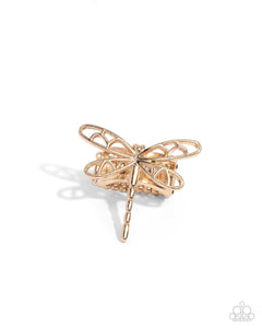 Dragonfly Depth - Gold Paparazzi Accessories