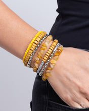 Load image into Gallery viewer, Plentiful Pizzazz - Yellow Paparazzi Accessories
